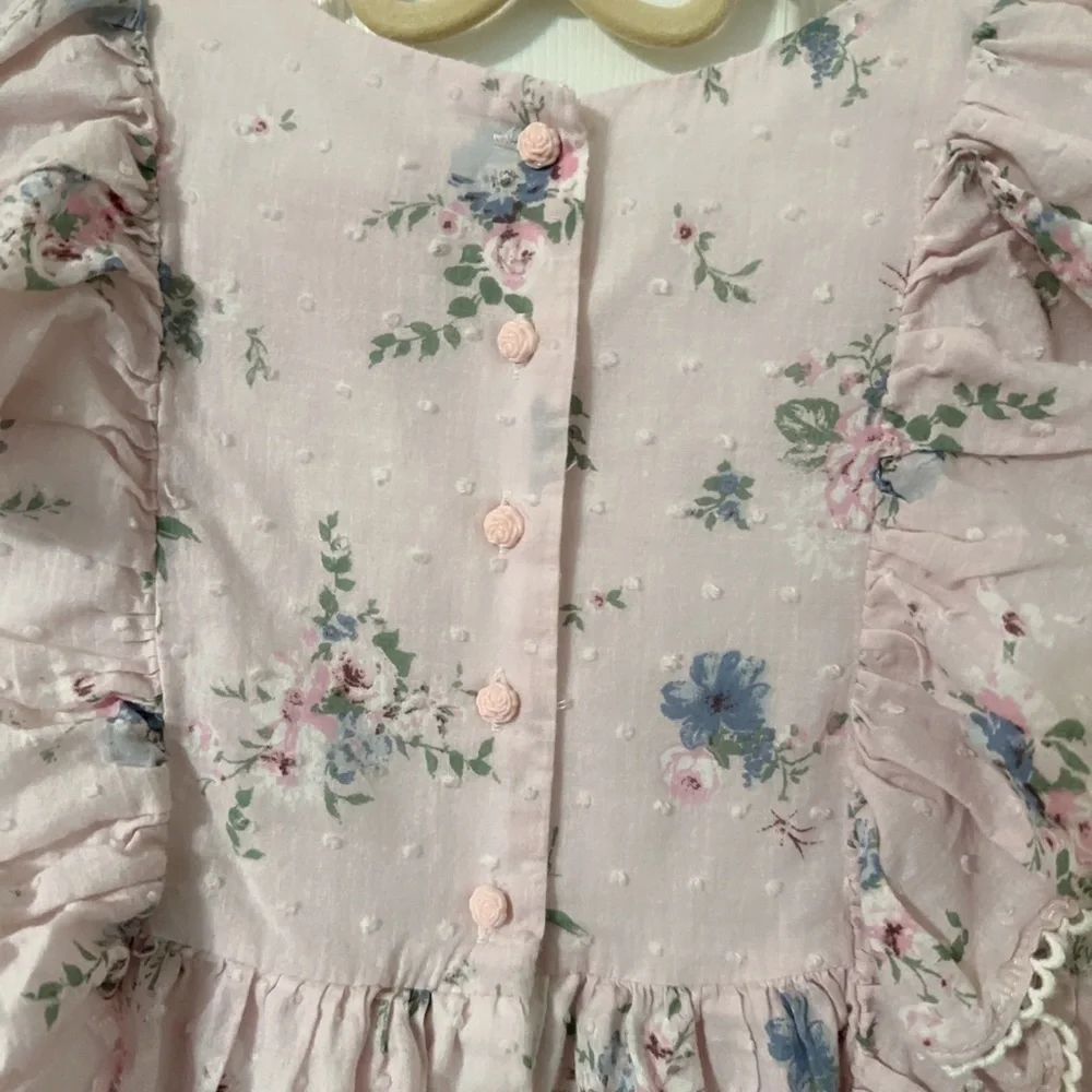 Catherine Malandrino Pink Floral Ruffle Dress